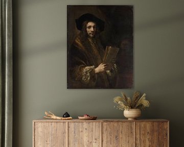 Porträt eines Mannes ( ‚Der Auktionator‘), Nachfolger von Rembrandt