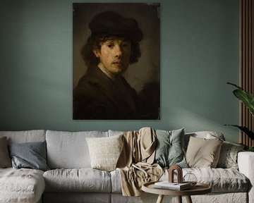 Rembrandt (1606-1669) als jungen Mann, Stil von Rembrandt