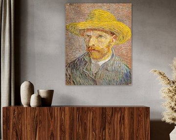 Selbstporträt mit einem Strohhut, Vincent van Gogh