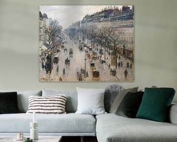 Der Boulevard Montmartre an einem Wintermorgen, Camille Pissarro