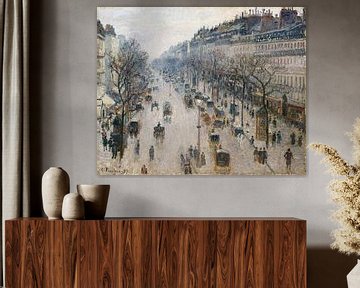 Der Boulevard Montmartre an einem Wintermorgen, Camille Pissarro