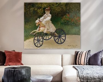 Jean Monet (1867-1913) auf seinem Hobby-Pferd, Claude Monet
