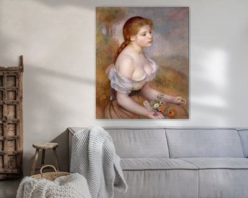 Een jong Meisje met Madeliefjes, Auguste Renoir