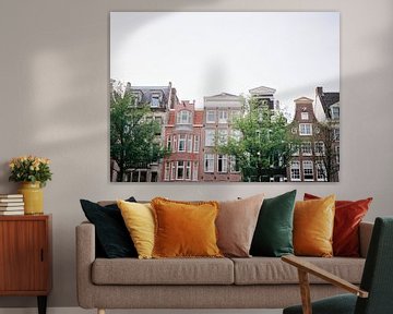 Canal houses in Amsterdam The Netherlands by Raisa Zwart