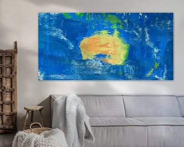Waterspiegelkaart Australië van Frans Blok - foto's, kunst en andere wanddecoratie