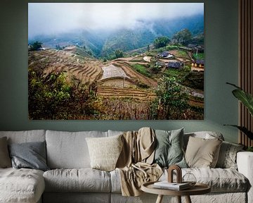 Rijstveld Vietnam, ricefields in the clouds