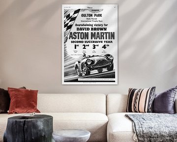 The Autocar Aston Martin DBS3 race car advertisement from 1956 by Atelier Liesjes