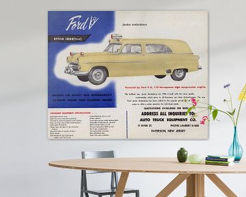 Publicité pour la Ford Junior Ambulance de 1953 sur Atelier Liesjes