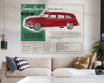 1953 Economy Chrysler Limousine Straight Krankenwagen Werbung 