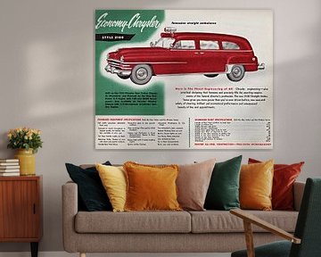 1953 Economy Chrysler Limousine Straight Krankenwagen Werbung  von Atelier Liesjes