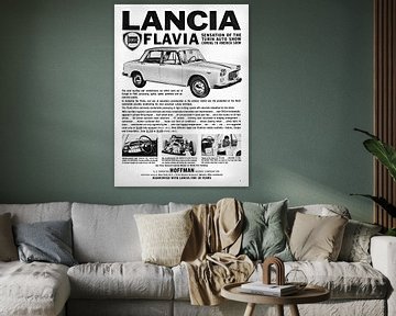 Lancia Flavia Sedan Werbung aus Beverly Hils, California, USA 1961