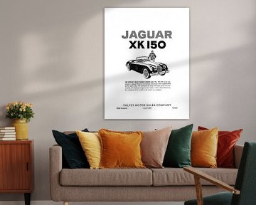 1960 Jaguar XK 150 reclame van Atelier Liesjes