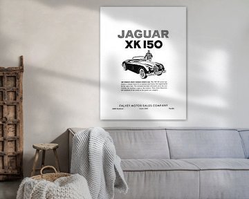 1960 Jaguar XK 150 reclame van Atelier Liesjes