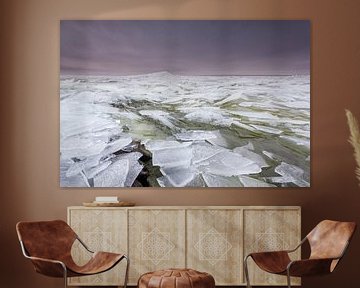 Glace rampante sur l'IJsselmeer sur Jurjen Veerman