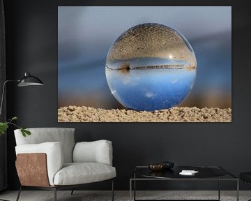 Slotermeer in de glazen bol. Friesland nabij Balk. von Fotografie Sybrandy