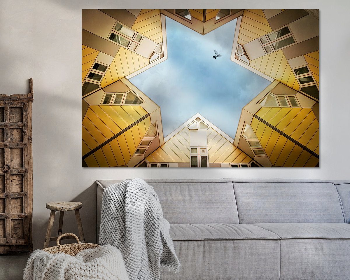 Voorbeeld van het werk in een kamer