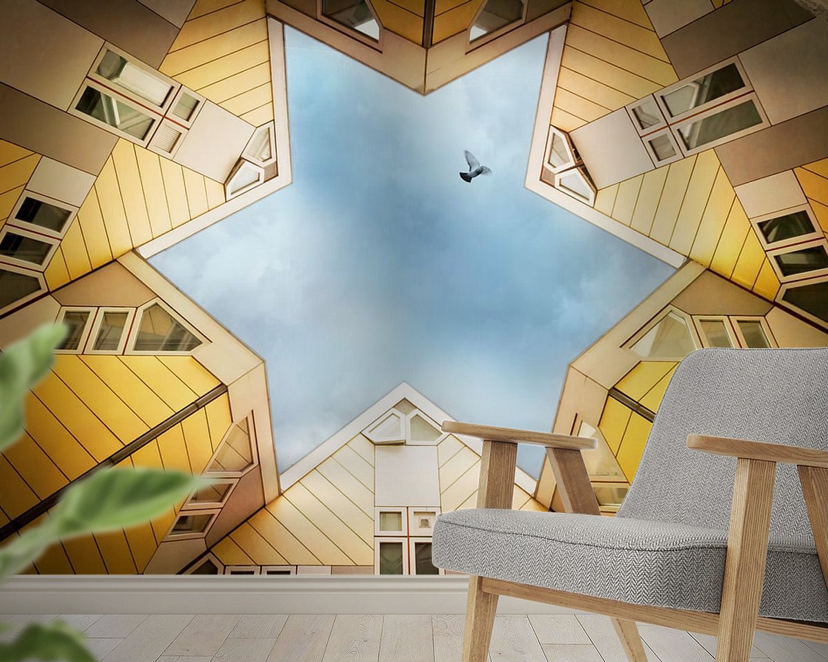 Voorbeeld van het werk in een kamer