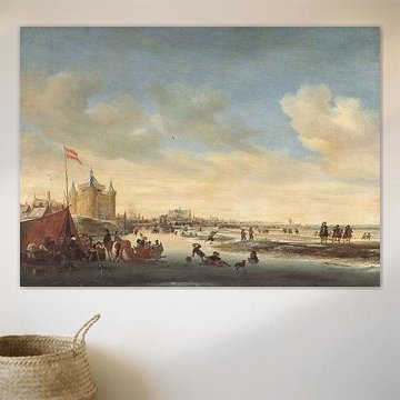 Grote of Sint-Laurenskerk from the northeast in winter, Salomon van Ruysdael