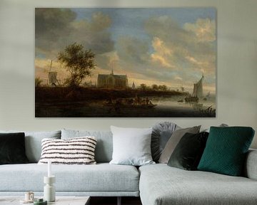 Grote of Sint-Laurenskerk vanuit het westen, Salomon van Ruysdael