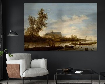Grote of Sint-Laurenskerk from the north, Salomon van Ruysdael