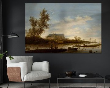 Grote of Sint-Laurenskerk vanuit het noorden, Salomon van Ruysdael