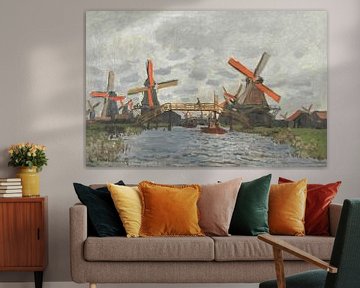 Molens bij Zaandam, Claude Monet 