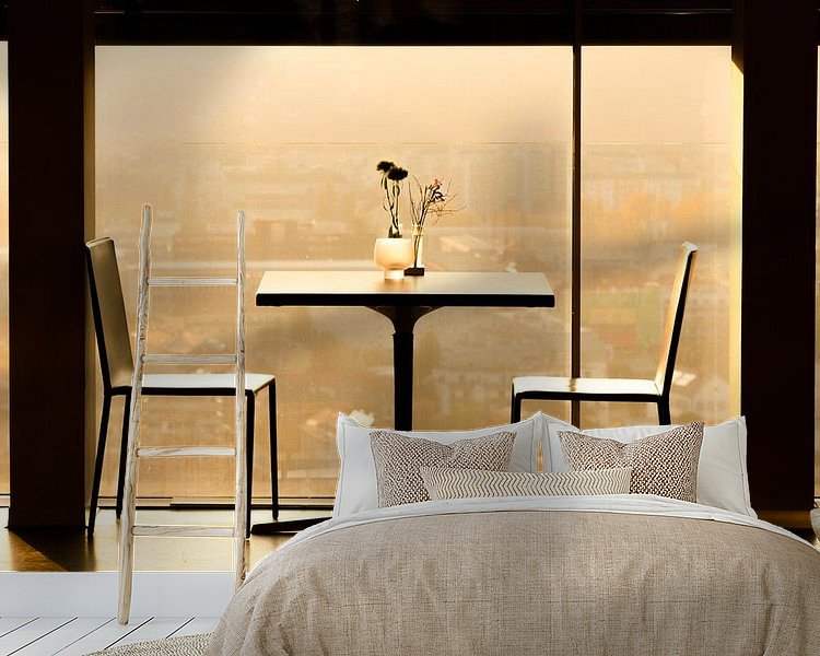 Voorbeeld van het werk in een kamer