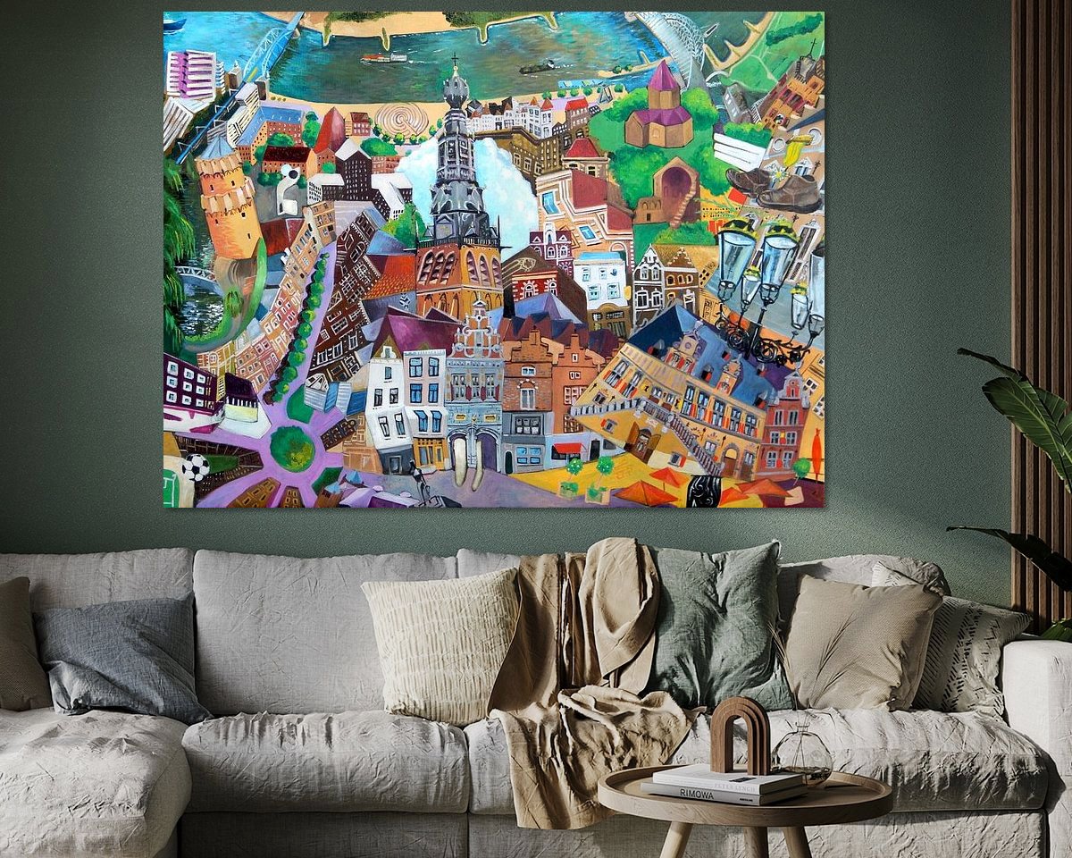 Voorbeeld van het werk in een kamer