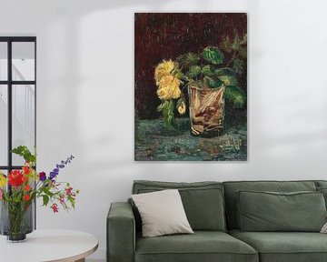 Vincent van Gogh, Glas mit gelben Rosen