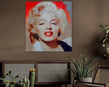 Marilyn Monroe - Orange Beige Vintage Beat  by Felix von Altersheim