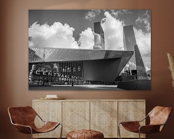 Rotterdam Central Station in black and white by Dirk Jan Kralt