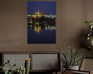 Prague Castle and Charles Bridge in the evening - Prague, Czech Republic - 14 by Tux Photography