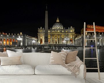 St Peter's Square at night by Jaco Verheul