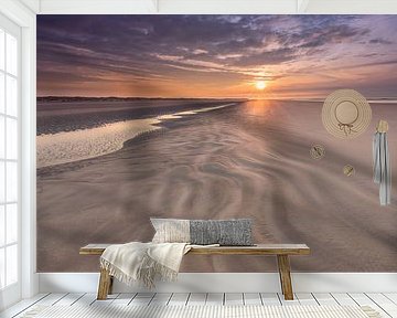 Zonsondergang noordzeestrand Terschelling