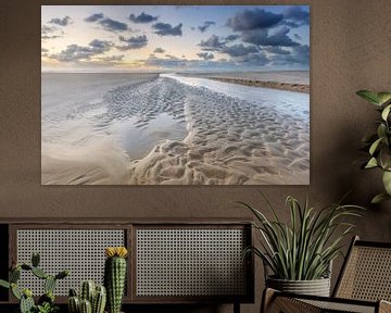 Sand structures North Sea beach Terschelling by Jurjen Veerman