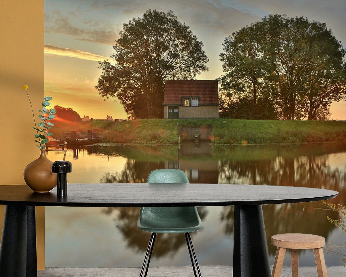Voorbeeld van het werk in een kamer