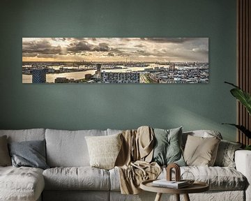 Panorama Rotterdamse Haven van Frans Blok