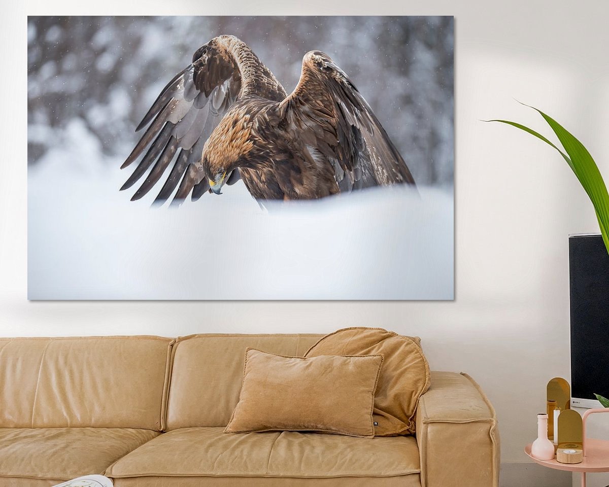 Voorbeeld van het werk in een kamer
