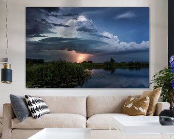 Gewitter auf Kinderdijk von Rick Bekker