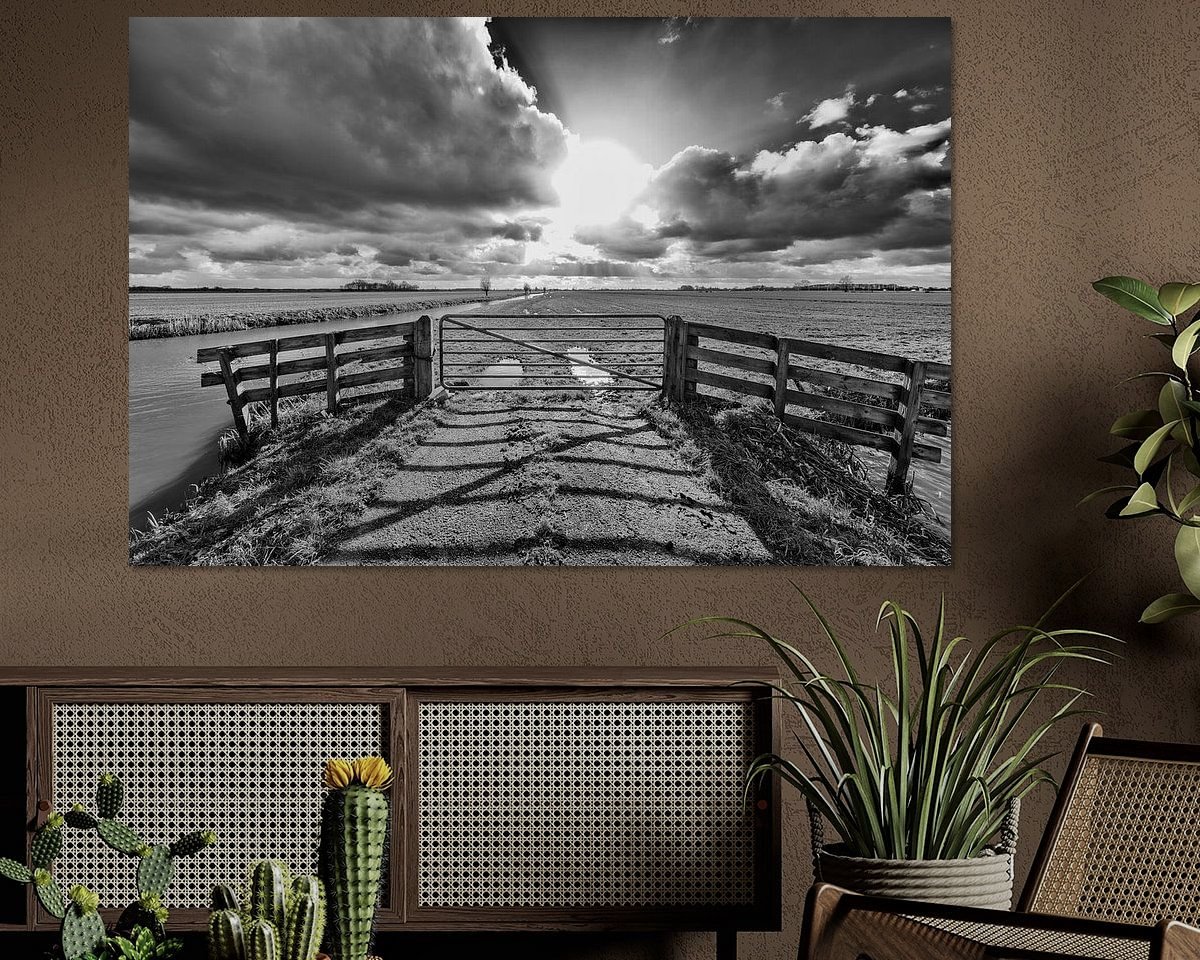 Voorbeeld van het werk in een kamer