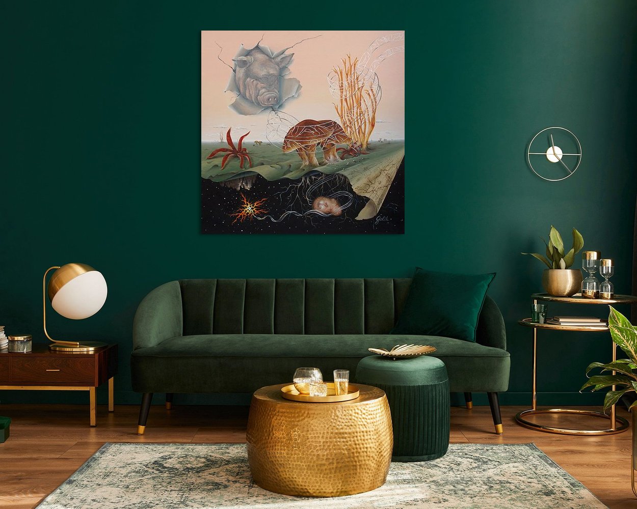 Example of the artwork in a room