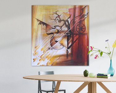 Voorbeeld van het werk in een kamer