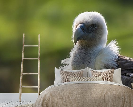 Voorbeeld van het werk in een kamer