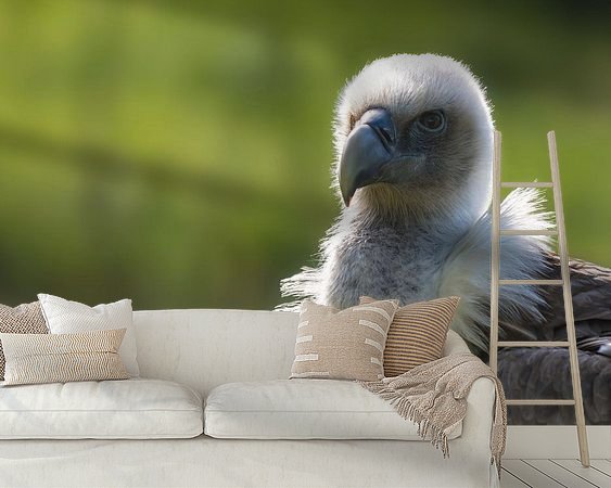 Voorbeeld van het werk in een kamer