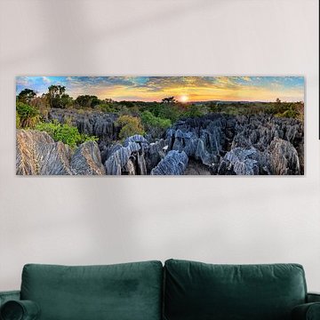 Tsingy sunset panorama by Dennis van de Water