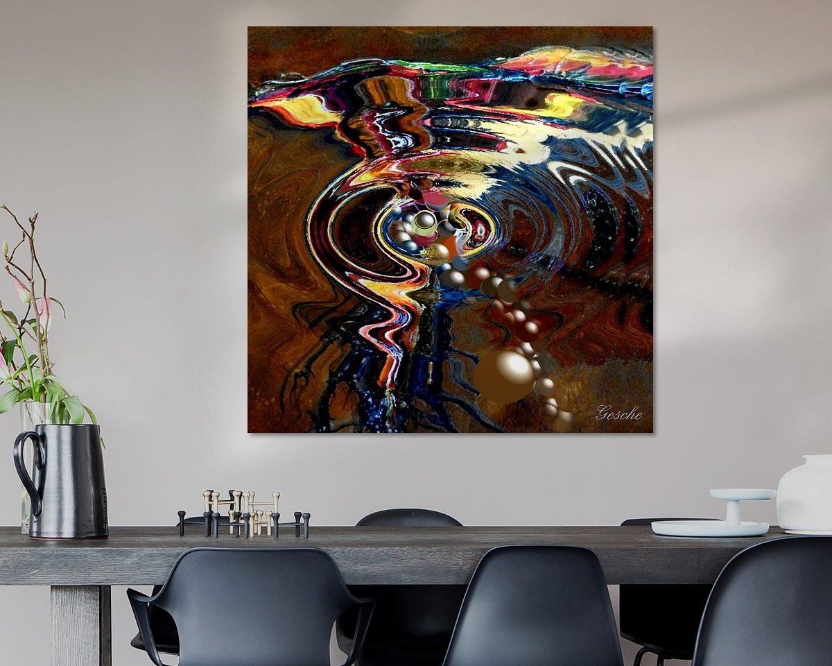 Voorbeeld van het werk in een kamer