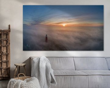 Eierland lighthouse - Texel - in beautiful mist  by Texel360Fotografie Richard Heerschap