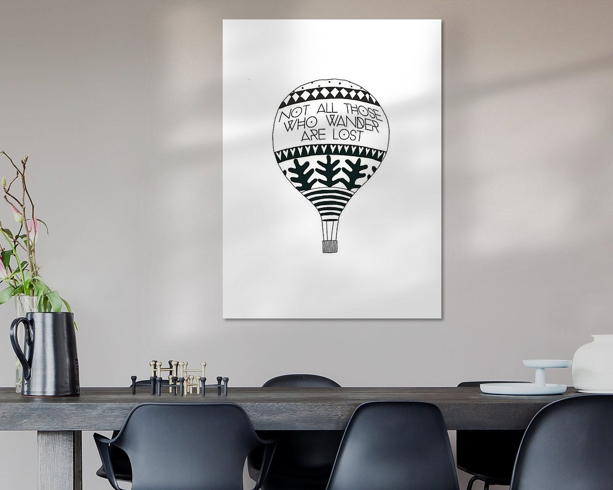 Voorbeeld van het werk in een kamer