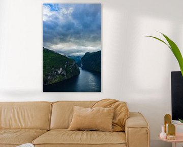 View to the Geirangerfjord in Norway by Rico Ködder