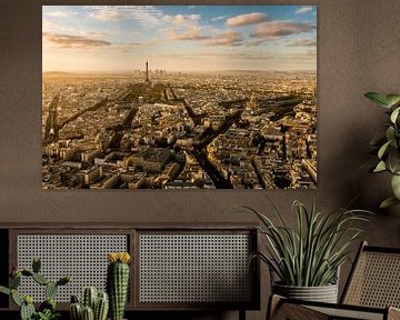 Zonsondergang Parijs - Uitzicht Tour Montparnasse - 4 van Damien Franscoise